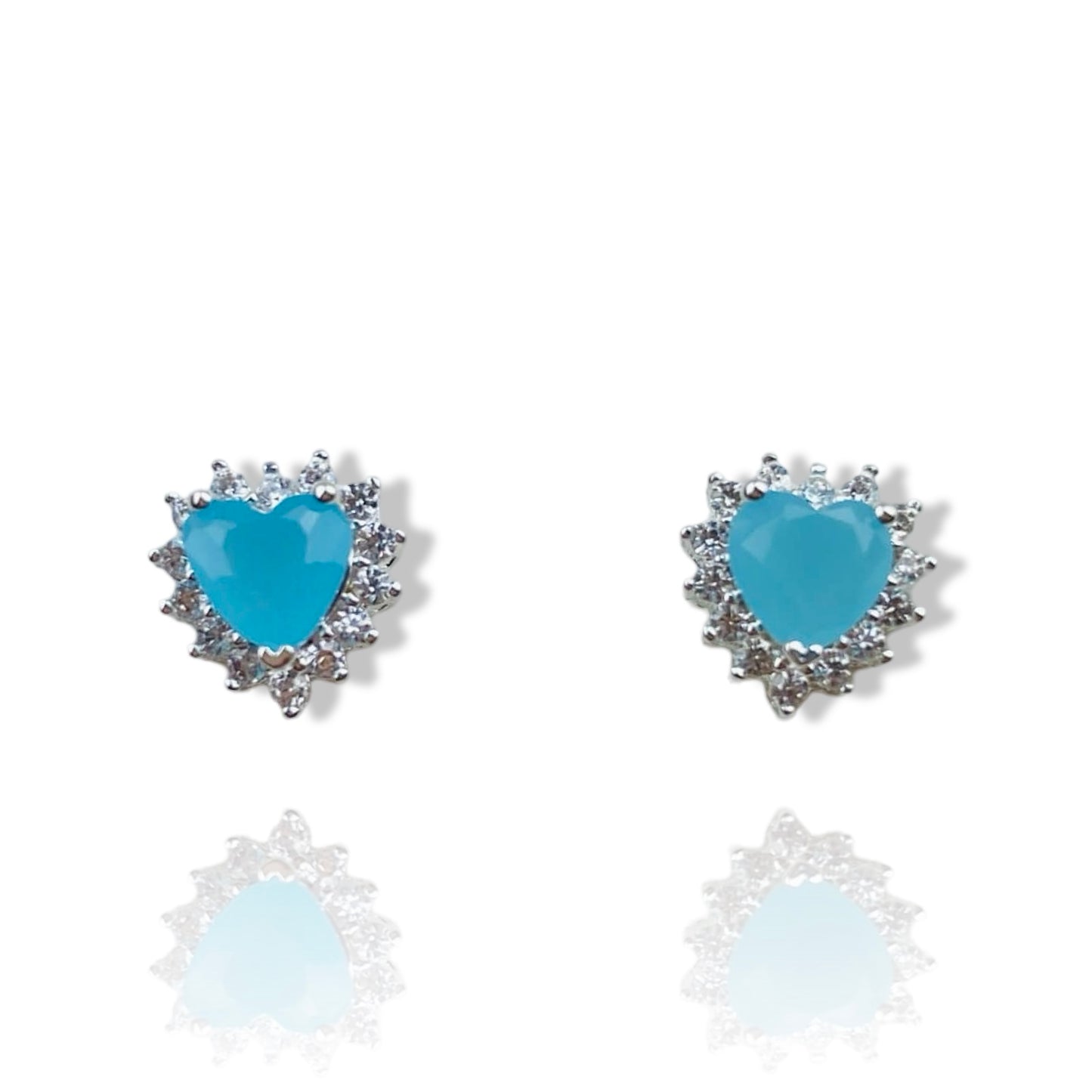 Diana Heart Earring - Light Blue